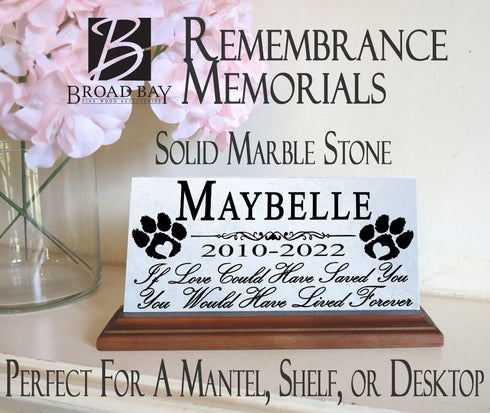 Pet Memorial Plaque for Shelf Or Mantel Personalized Pet Name & Date