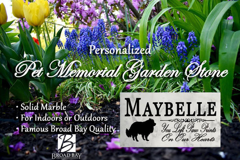 Pomeranian Memorial Stone - Custom Personalized Marble Grave Marker