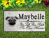 Pug Memorial Stone - Personalized Marble Dog Grave Marker