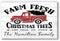 Personalized Red Truck Fresh Christmas Trees Sign - Custom Family Name Holiday Decoration