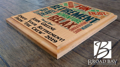 Retirement Gift Plaque - Personalized