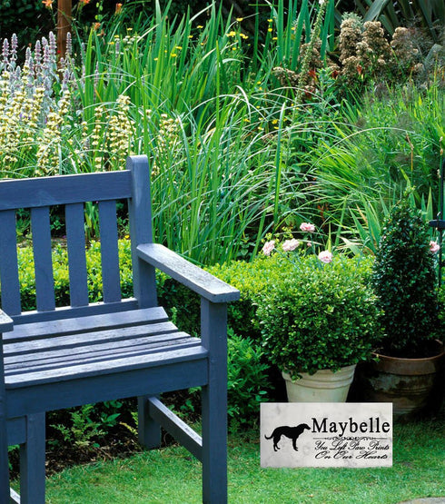 Russian Wolfhound Memorial Stone Personalized Garden Plaque Grave Marker