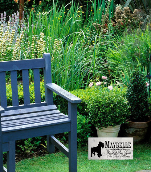 Schnauzer Memorial Stone Personalized Dog Garden Plaque or Grave Marker Outdoor or Indoor