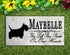 Scottie Memorial Stone - Custom Personalized Marble Grave Marker