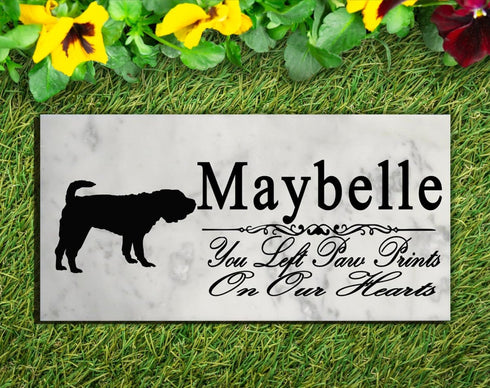 Shar Pei Memorial Stone PERSONALIZED Dog Garden Plaque Rock Grave Marker Outdoor or Indoor