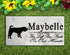Shar Pei Memorial Stone - Custom Personalized Marble Grave Marker