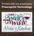Save Water Drink Wine Sign - Personalized Custom Name Wine Bar or Kitchen Decor