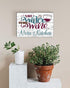 Save Water Drink Wine Sign - Personalized Custom Name Wine Bar or Kitchen Decor
