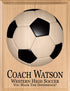 Signable Soccer Coach Gift Plaque - Team Signed Custom Wood Award