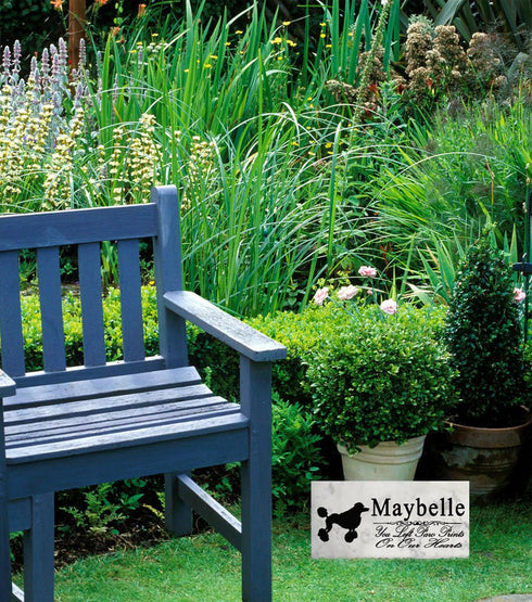 Standard Poodle Memorial Stone Personalized Garden Plaque Grave Marker Outdoor or Indoor