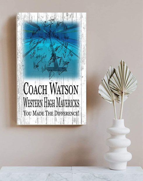 Swim Coach Gift Plaque Personalized SIGNABLE For Great Swimming Team Coaches