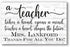 Personalized Teacher Gift Plaque - A Teacher Takes a Hand Opens a Mind - Custom Name
