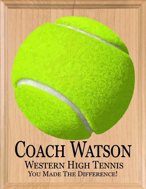 Tennis Coach Gift Plaque - PERSONALIZED & SIGNABLE For Team Coaches