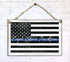 Thin Blue Line Flag Sign - Personalized Name Gift for Police or Law Enforcement