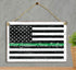 Thin Green Line Flag Sign - Personalized Name Gift for Military Family