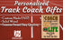 Personalized Track Coach Gift Plaque - Custom Wood Award for Great Coaches