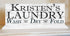 Wash Dry Fold Laundry Sign - Personalized Custom Name Home Decor