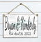 Wedding Sign Gift With Names and Established Date