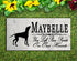 Weimaraner Memorial Stone - You Left Paw Prints On Our Hearts