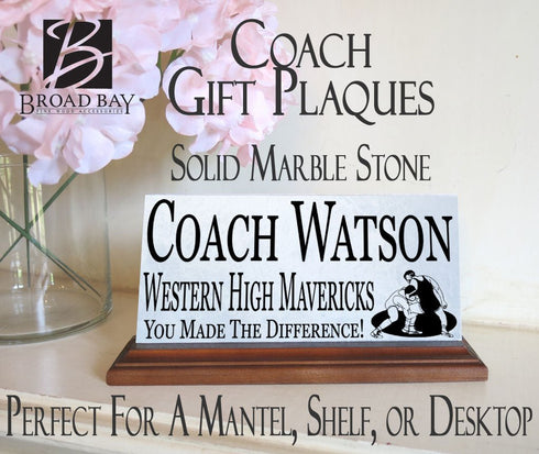 Wrestling Coach Gift Plaque For Great Wrestling Team Coaches