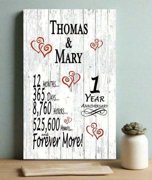 Personalised Grey Wooden Mantel Clock – 1st Wedding Anniversary Gift, Engraved, Roman Numerals