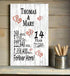 14th Anniversary Gift - Personalized Wood Plaque for Husband, Wife or Couple - 14 Year