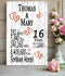 16th Anniversary Gift Personalized Sign 16 Year Wedding Anniversary Present