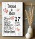 Personalized 17th Anniversary Plaque with Custom Names