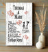 Personalized 17th Anniversary Plaque with Custom Names