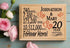 20th Anniversary Gift - Personalized Wood Plaque for Husband, Wife or Couple - 20 Year