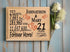 21st Anniversary Gift - Personalized Wood Plaque for Husband, Wife or Couple - 21 Year