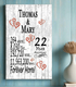 22nd Anniversary Gift - Personalized Wood Plaque for Husband, Wife or Couple - 22 Year