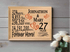 27th Anniversary Gift - Personalized Wood Plaque for Husband, Wife or Couple - 27 Year