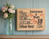 38th Anniversary Gift - Personalized Wood Plaque for Husband, Wife or Couple - 38 Year