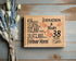 38th Anniversary Gift - Personalized Wood Plaque for Husband, Wife or Couple - 38 Year