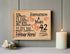 42nd Anniversary Gift - Personalized Wood Plaque for Husband, Wife or Couple - 42 Year