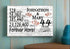 44th Anniversary Gift - Personalized Wood Sign for Couples