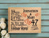 47 Year Anniversary Plaque - Personalized 47th Wedding Anniversary Present