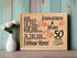 50th Anniversary Gift - Personalized Wood Plaque for Husband, Wife or Couple - Golden Anniversary