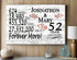 52nd Anniversary Gift - Personalized Wood Sign for Couples