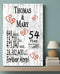 54th Anniversary Gift Personalized Names 54 Year Wedding Anniversary Present