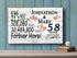 58th Anniversary Gift - Personalized Wood Sign for Couples