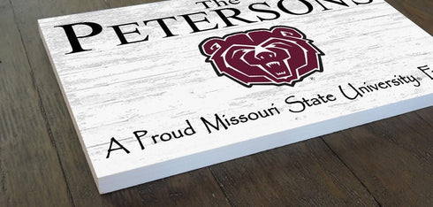 Missouri State Family Name Sign for Alumni, Fans or Graduation