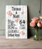 64th Anniversary Gift Personalized 64 Year Wedding Anniversary Present