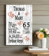 65th Anniversary Gift - Personalized Wood Plaque for Husband, Wife or Couple - 65 Year