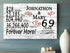 69th Anniversary Gift - Personalized Wood Sign for Couples