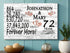 72nd Anniversary Gift - Personalized Wood Sign for Couples