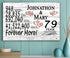 79th Anniversary Gift - Personalized Wood Sign for Couples