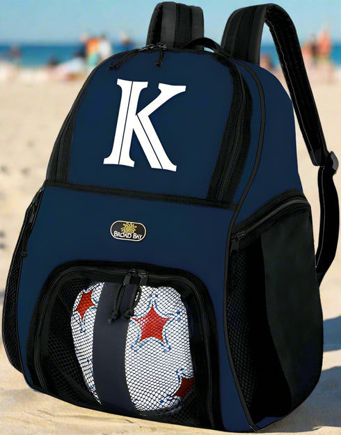 Personalized Soccer Backpack or Volleyball Bag Black