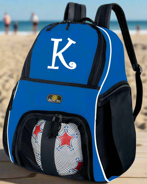 Personalized Soccer Backpack or Volleyball Bag Royal Blue